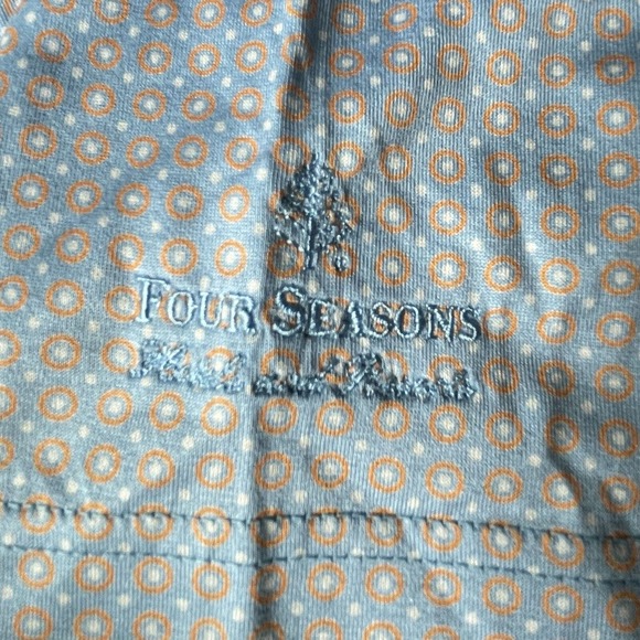 NWT Fairway & Greene Hammond Golf Polo Shirt Printed Lisle Dawn Blue Large Men - Picture 5 of 9